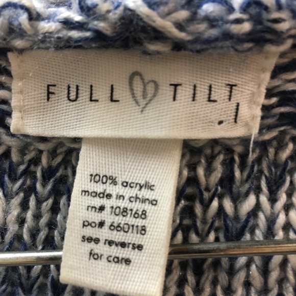 full tilt space dyed fringe hooded duster sweater coat sz.l - Picture 5 of 9